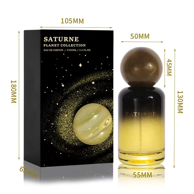Perfume Saturne, diseñada con un aire de misterio