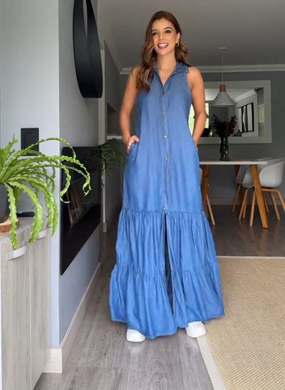 Vestido Maxi Denim
