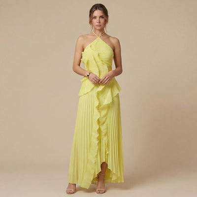 Vestido Largo Plisado Madelen