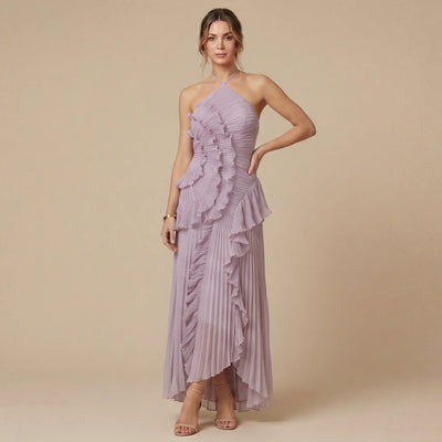Vestido Largo Plisado Madelen