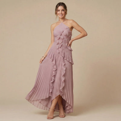 Vestido Largo Plisado Madelen