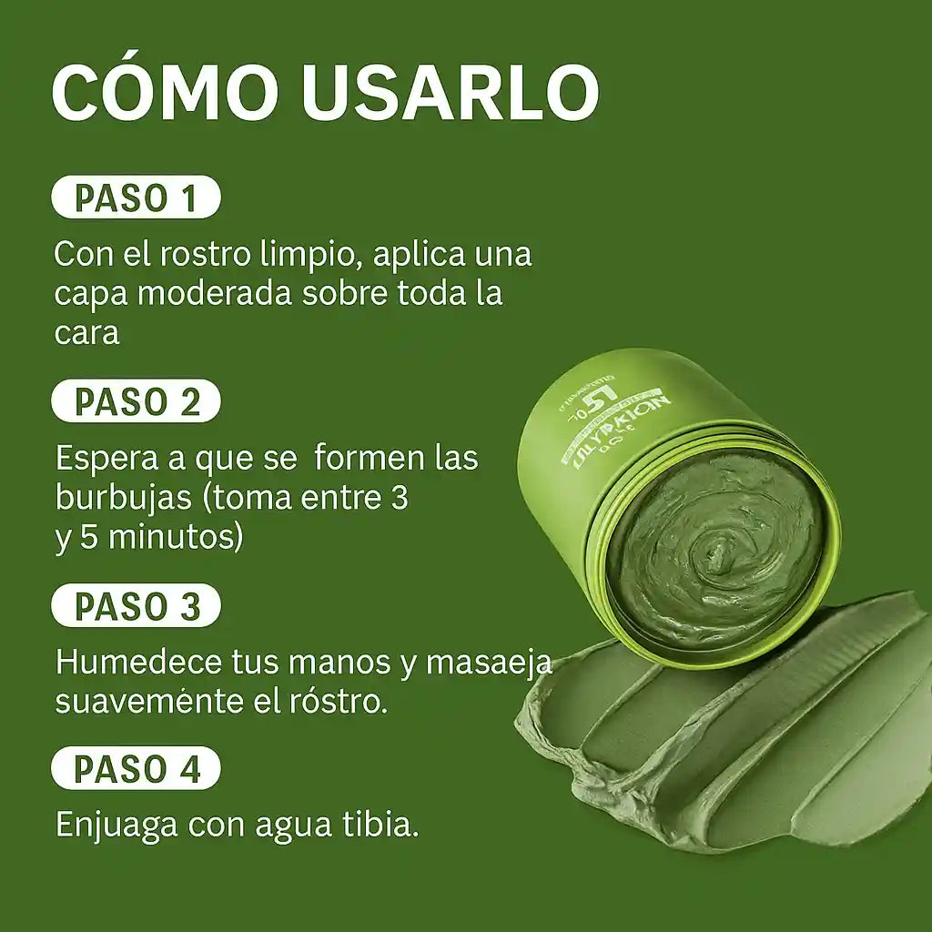 Mascarilla Facial de Burbujas de Albahaca Sagrada