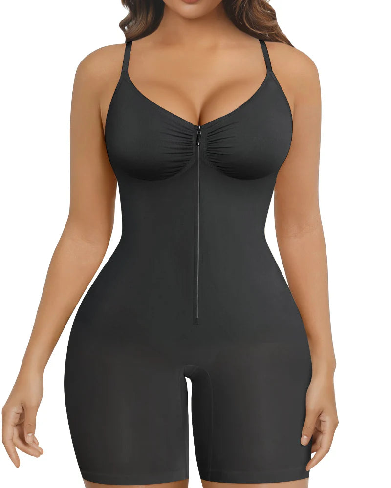 Body con cremallera frontal y control de abdomen Yoli