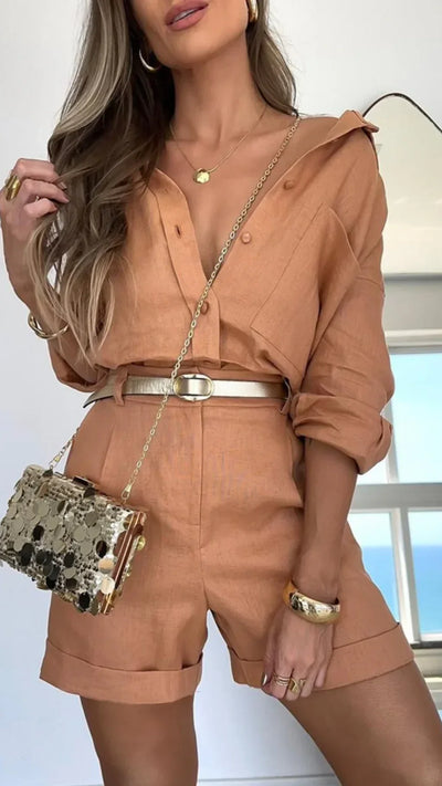 Lorena  Conjunto Lino + Cinturón