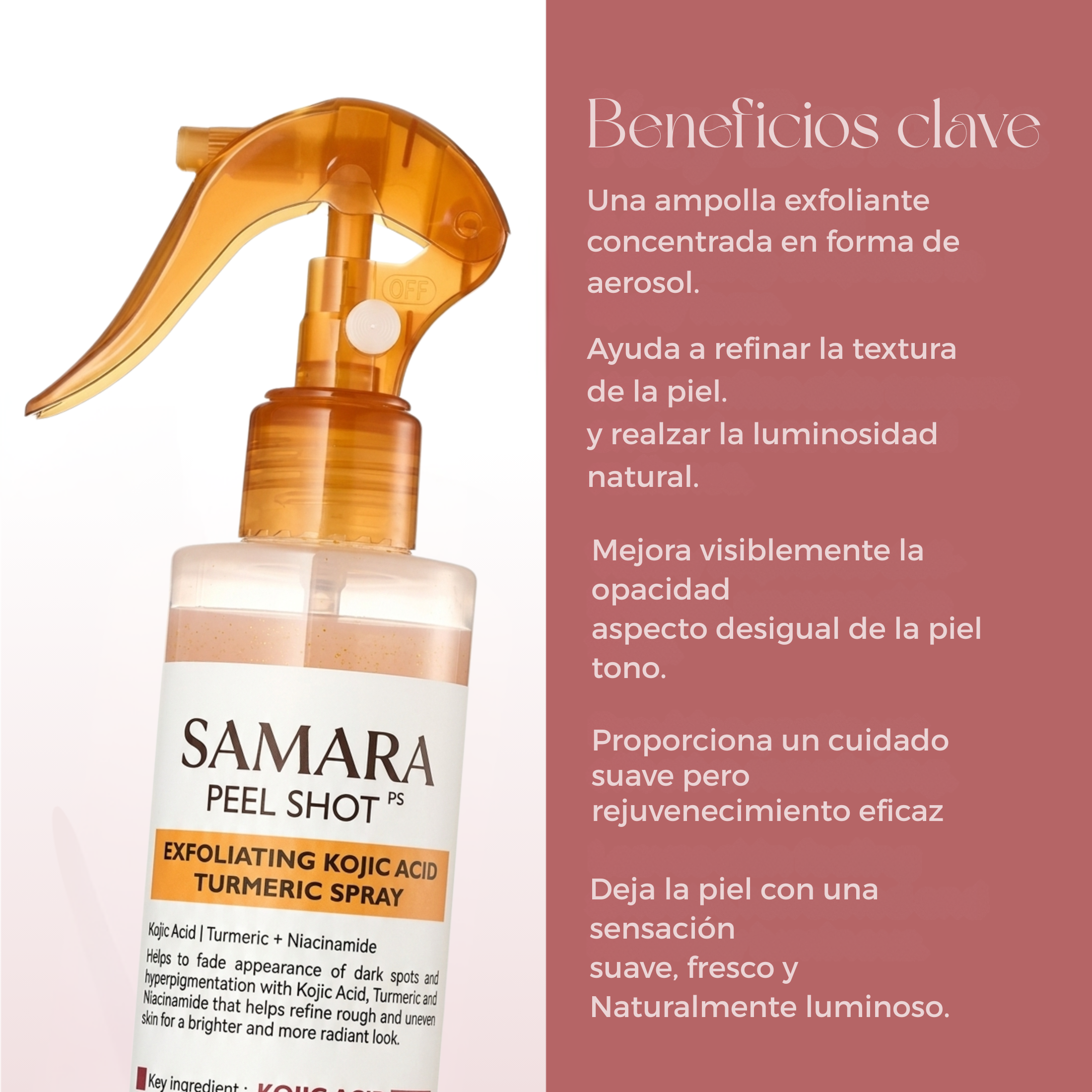Spray exfoliante corporal