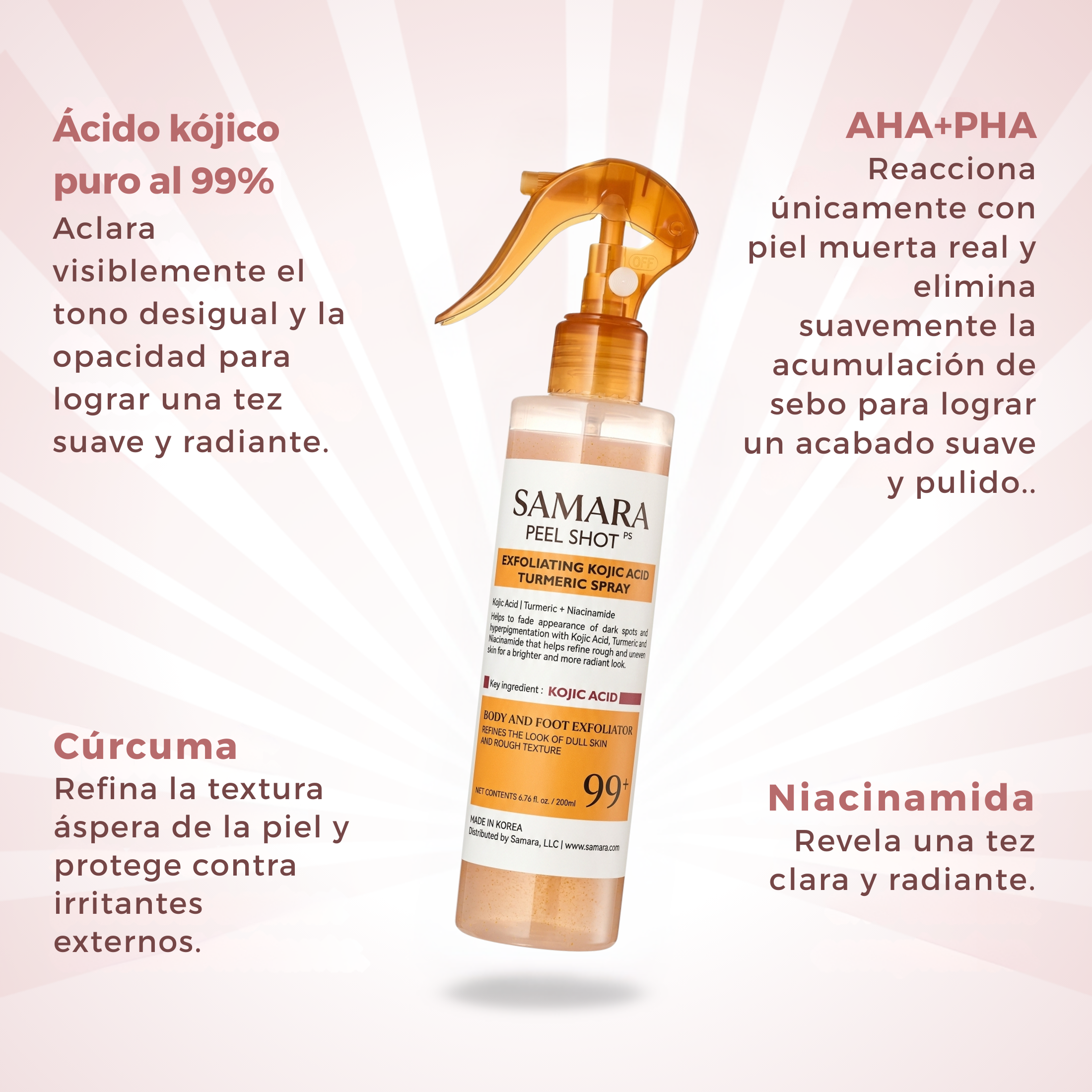 Spray exfoliante corporal