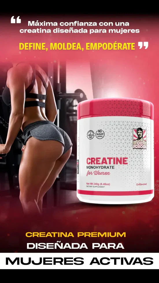 Creatina Premium para Mujeres, que además contiene colágeno