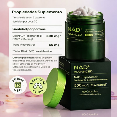 NAD+ Advanced - Cápsulas antienvejecimiento