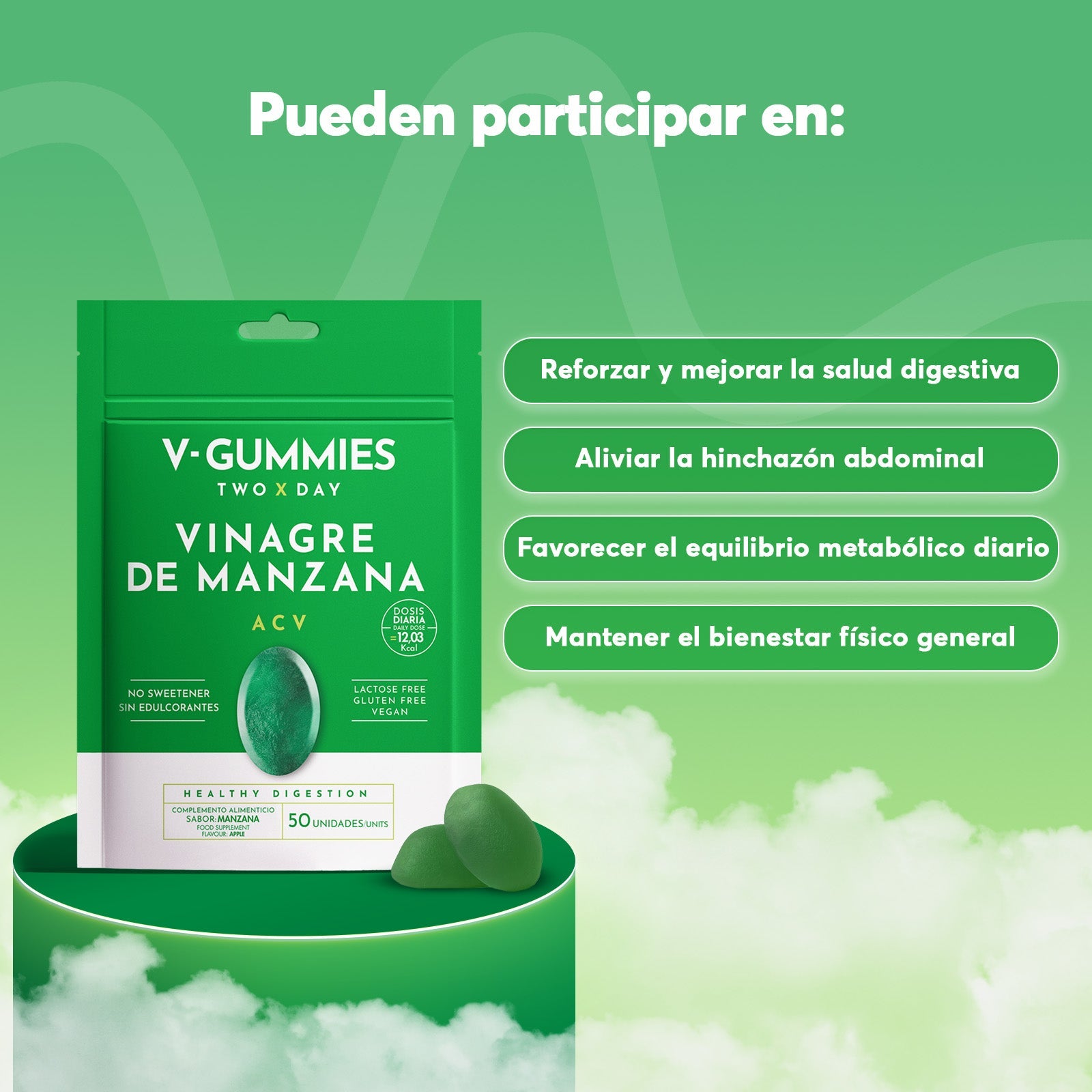 V-Gummies | Gominolas Vinagre de Manzana 2X1