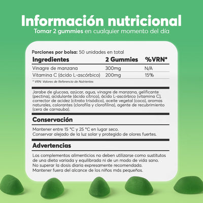 V-Gummies | Gominolas Vinagre de Manzana 2X1