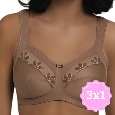 Sujetador Sin Aros con Tirantes Anchos 3X1