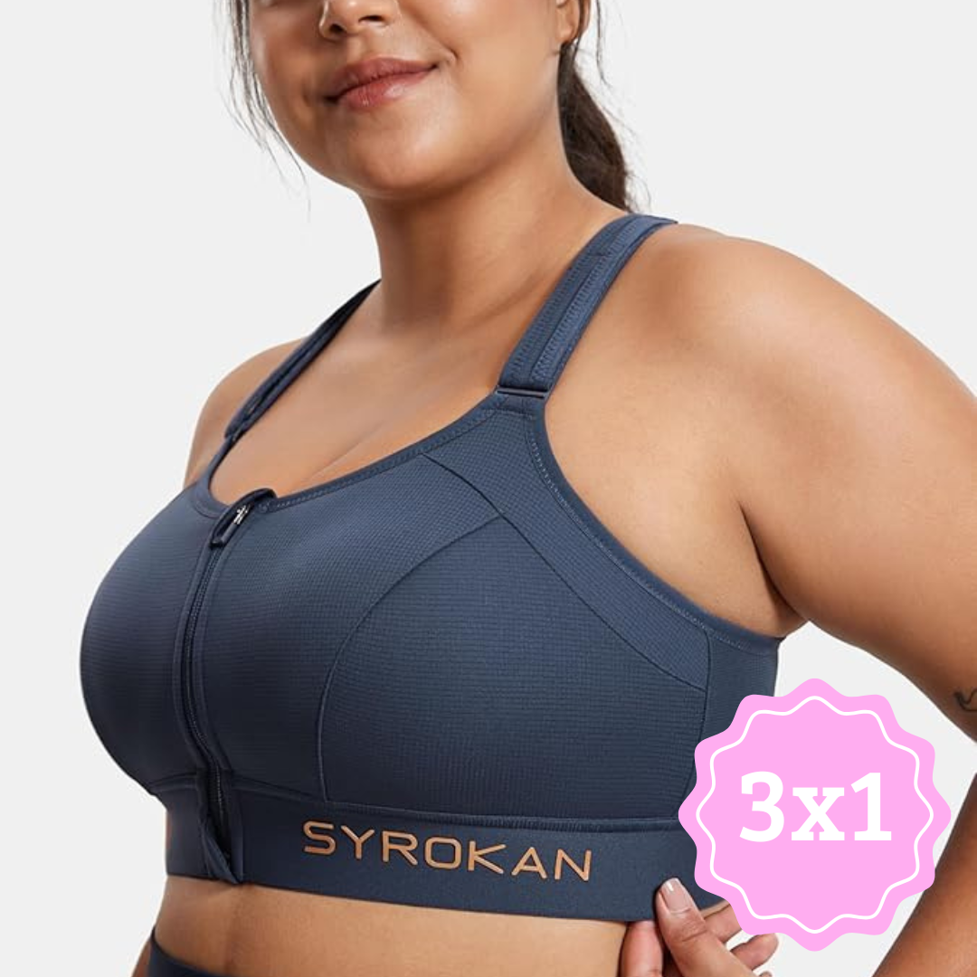 Sujetador Deportivo  Cómodo SYROKAN 3X1