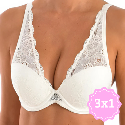 Sujetador Estilo Bralette de Encaje 3X1
