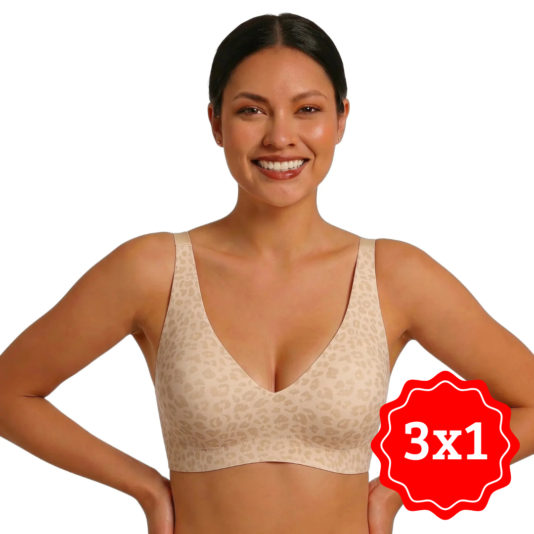 Sujetador Cómodo Estampado Skin 3x1
