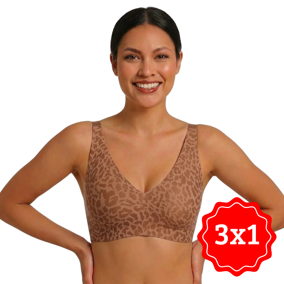 Sujetador Cómodo Estampado Skin 3x1