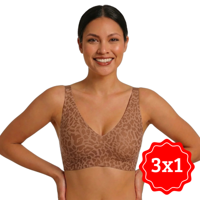 Sujetador Cómodo Estampado Skin 3x1