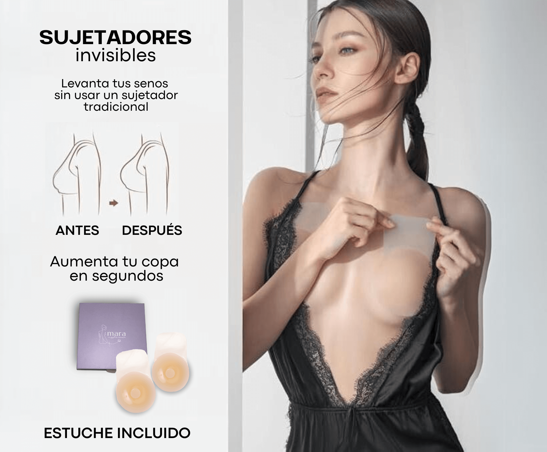 Sujetador Copas Push-Up Reutilizables 2x1