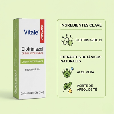 Crema Antifúngica Clotrimazol 1% Vitalé