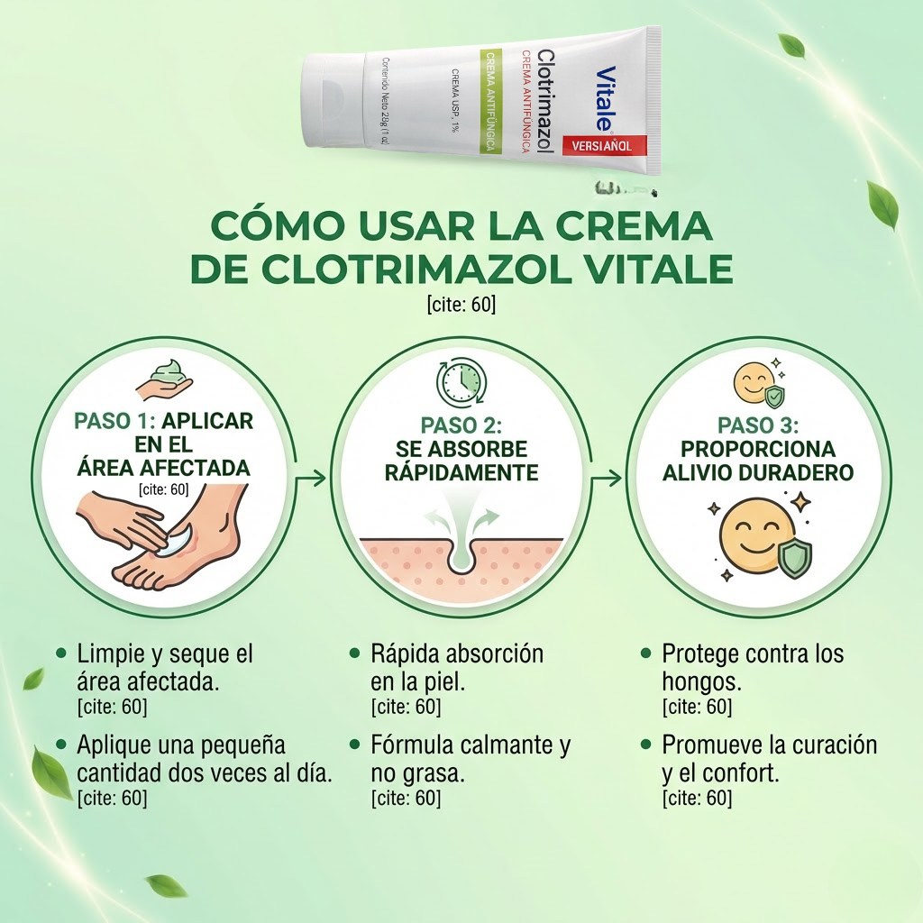 Crema Antifúngica Clotrimazol 1% Vitalé