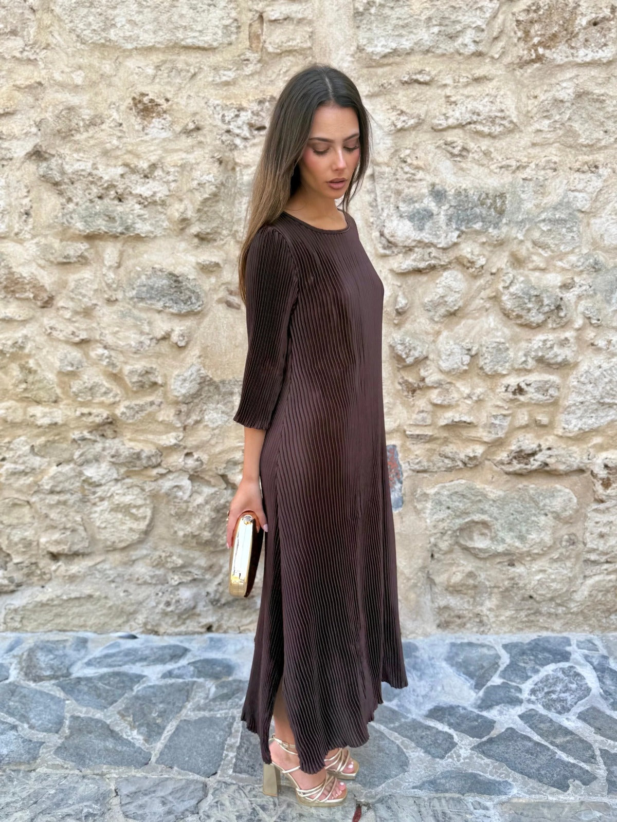 Catleya Vestido Plisado Atemporal
