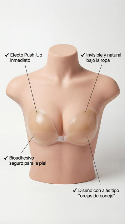 Sujetador Push-UP Invisible de Silicona 3X1