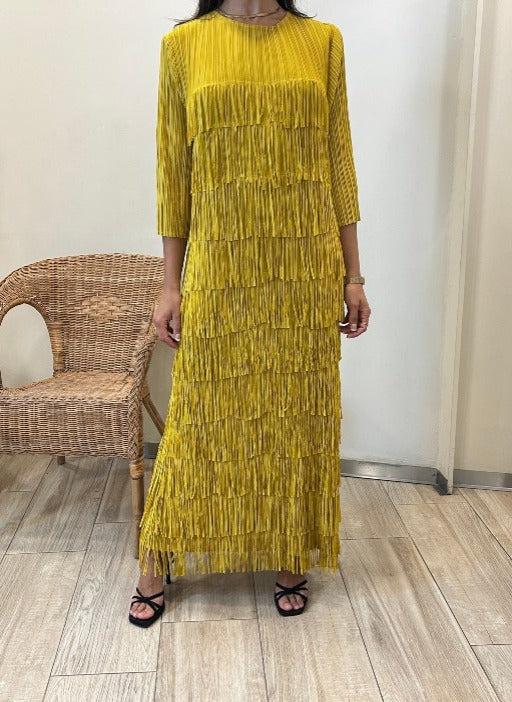 Escalonado Vestido de Flecos Dina