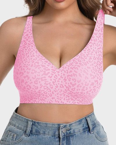 Sujetador sin aros estampado de leopardo 3X1