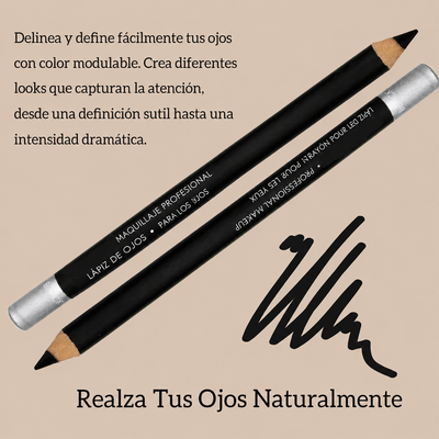 Delineador de Ojos de Madera Resistente al Agua 2X1