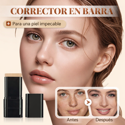 Base de maquillaje en barra y brocha