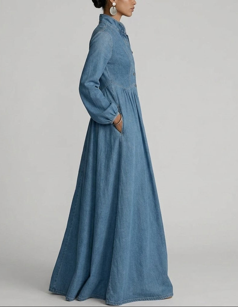 Maxi Vestido Estilo Camisero May