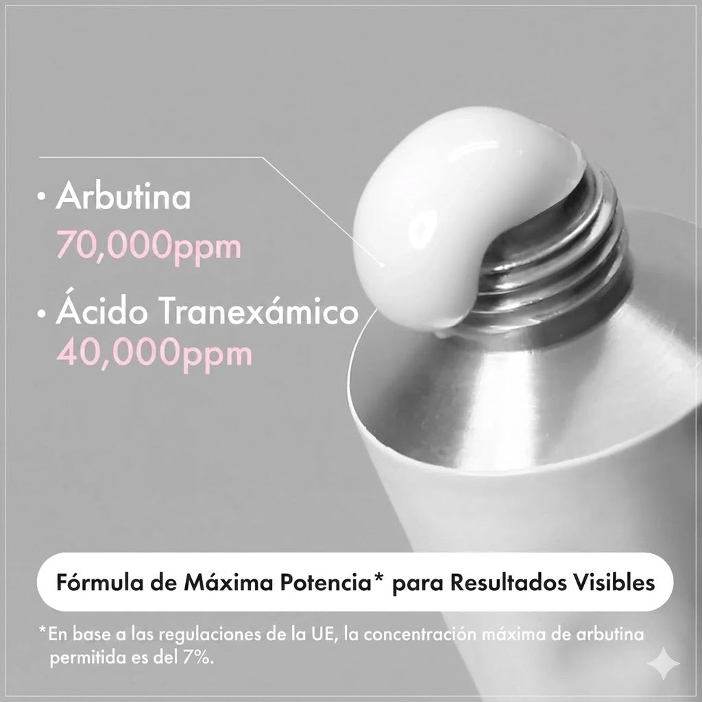 Crema Arbutin 7.0 + TXA 4.0,/ Eficacia Dermatológica