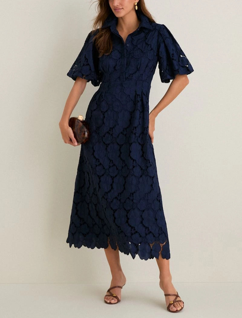 Vestido Delaney con ojales