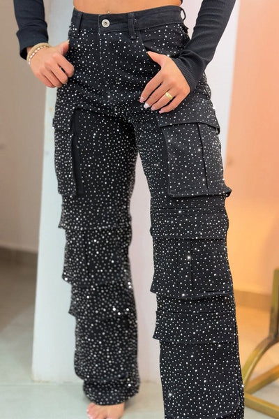 Jeans Con Brillos Trendy