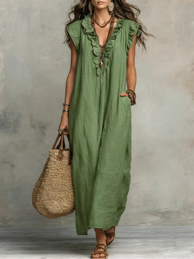 Vestido Largo Bohemio Fluido Asad