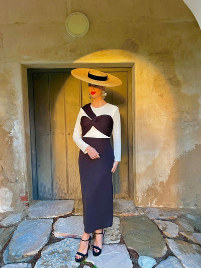 Vestido Miel Bicolor - Atelier Invitada S.L
