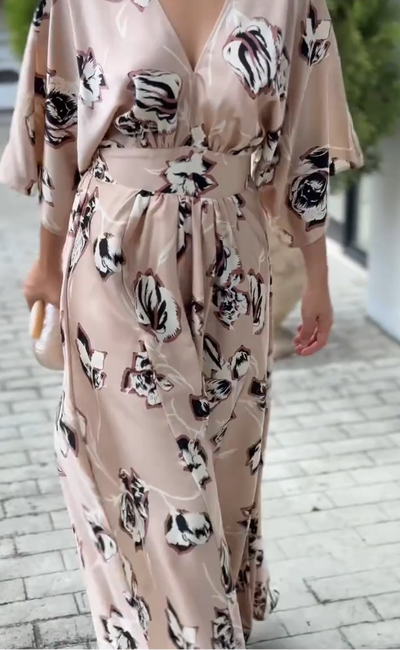 Vestido Maxi Rosa Negra